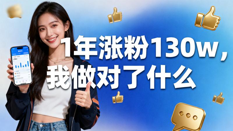 1年涨粉130w，我做对了什么