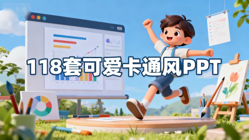 「118套可爱卡通风PPT」