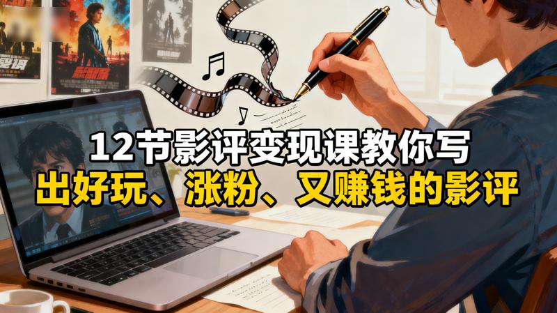 12节影评变现课教你写出好玩、涨粉、又赚钱的影评