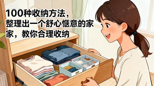 100种收纳方法，整理出一个舒心惬意的家，教你合理收纳