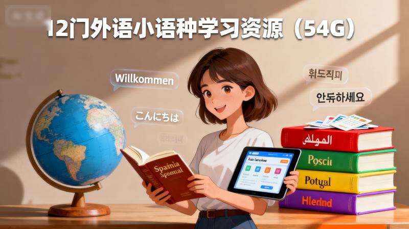 12门外语小语种学习资源（54G）