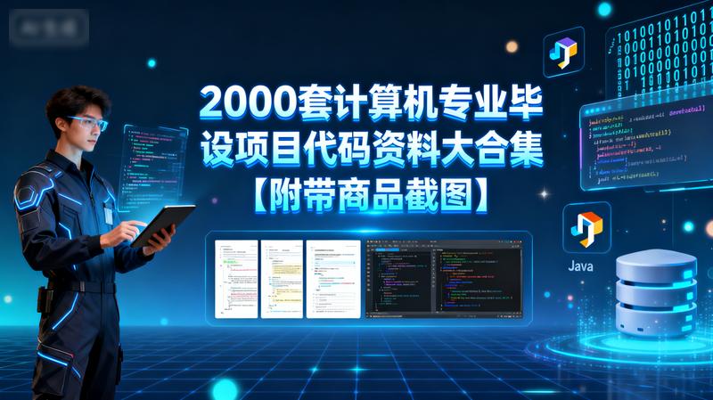2000套计算机专业毕设项目代码资料大合集【附带商品截图】