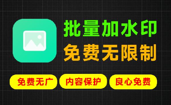 效率直接提示10倍！图片批量加水印工具，可设置满屏水印，轻松保护内容，永久免费离线使用批量图片加水印