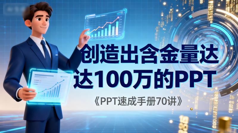 《PPT速成手册70讲》创造出含金量达100万的PPT