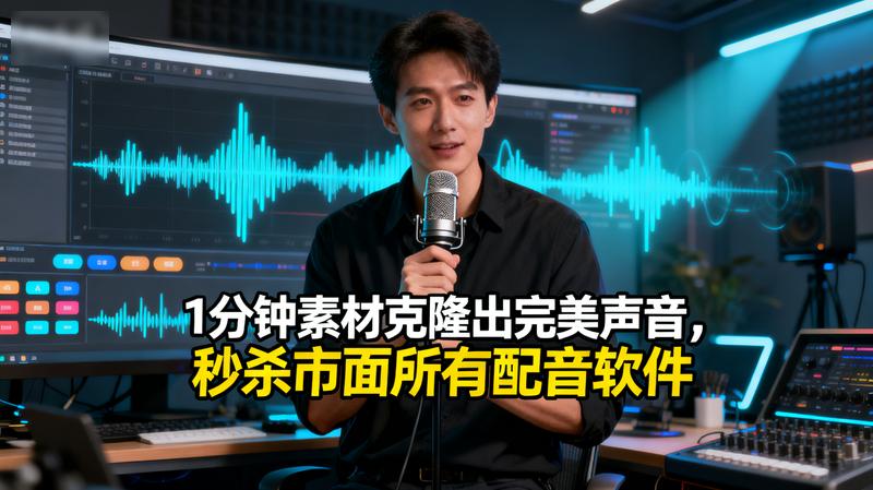 1分钟素材克隆出完美声音，秒杀市面所有配音软件，完全....