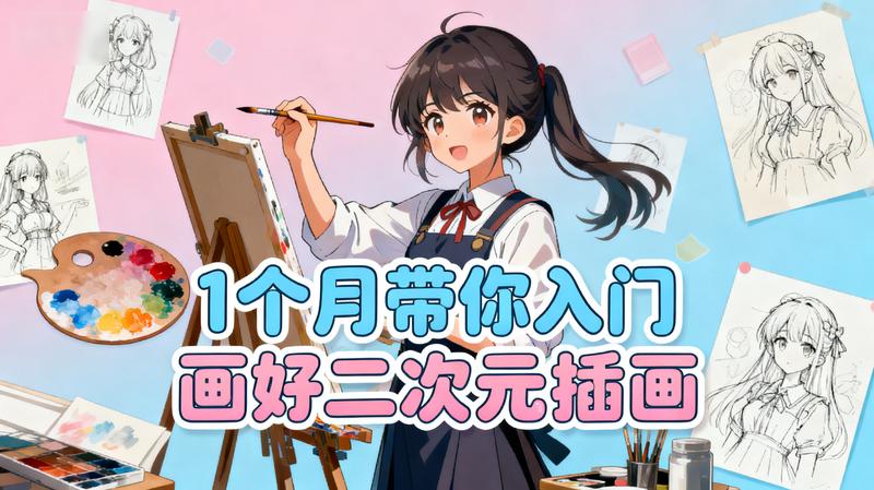 1个月带你入门画好二次元插画.
