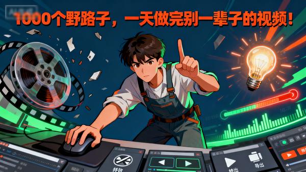 1000个野路子，一天做完别一辈子的视频！