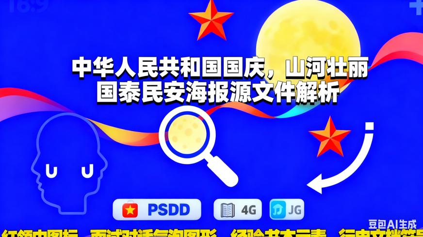国庆节海报PSD源文件JPG高清图资源解析