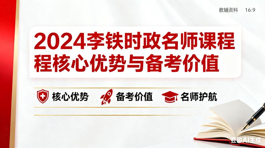 2024李铁时政名师课程核心优势与备考价值