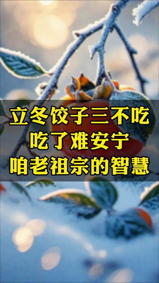 立冬饺子三忌与养生之道
