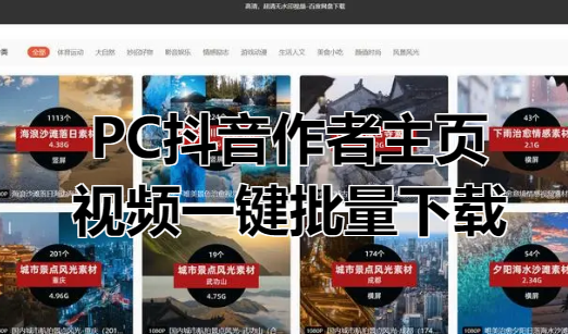 PC抖音作者主页视频一键批量下载工具