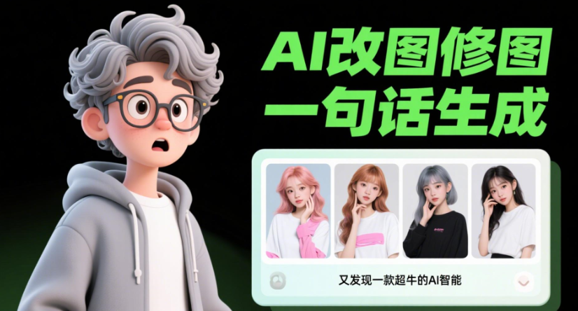 超级Ai智能修图，只需一句话，即可轻松创建场景、修改内容、调整细节等，免费Ai改图神器