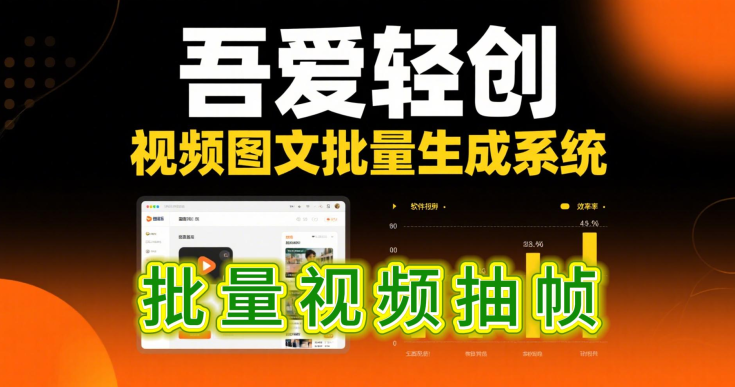 视频抽帧__《吾爱轻创》视频图文批量生成系统