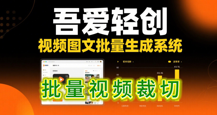 视频裁切__《吾爱轻创》视频图文批量生成系统-封面