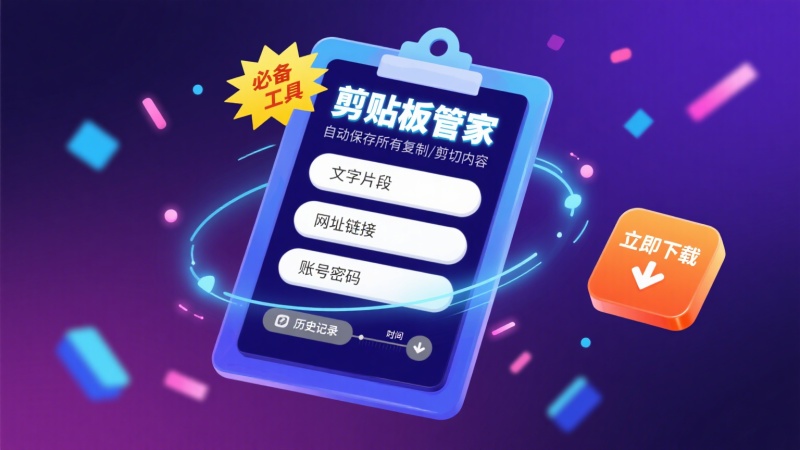 剪贴板自动复制保存工具，再也不怕复制剪切的内容丢失了