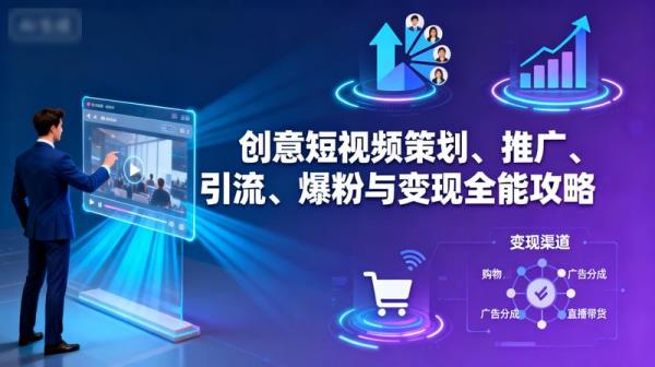 《创意短视频策划、推广、引流、爆粉与变现全能攻略》...