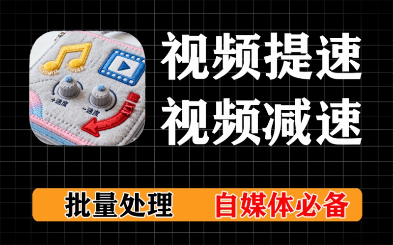 音频、视频提速、减速，支持批量，支持格式转换，视频转音频