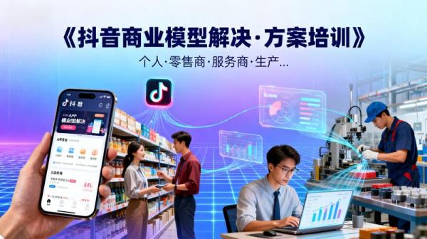 《抖音商业模型解决·方案培训》个人·零售商·服务商·生产...