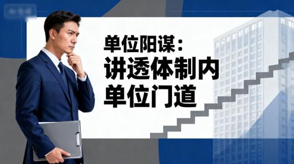 《单位阳谋：讲透体制内单位门道》