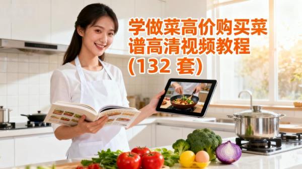 学做菜高价购买菜谱高清视频教程 (132 套)