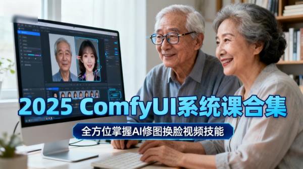 2025 年最新 Comfyui 系统课合集！全方位教学，爷爷奶奶看了都会 Ai 修图换脸做视频