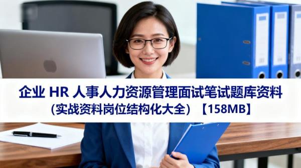 企业 HR 人事人力资源管理面试笔试题库资料（实战资料岗位结构化大全）【158MB】