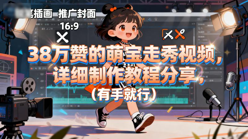 38万赞的萌宝走秀视频，详细制作教程分享（有手就行）