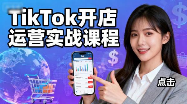 TikTok开店运营实战课程TK跨境电商实操全流程2498MBab