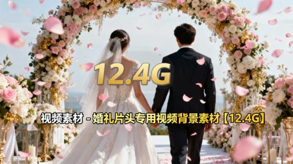 视频素材-婚礼片头专用视频背景素材【12.4G】