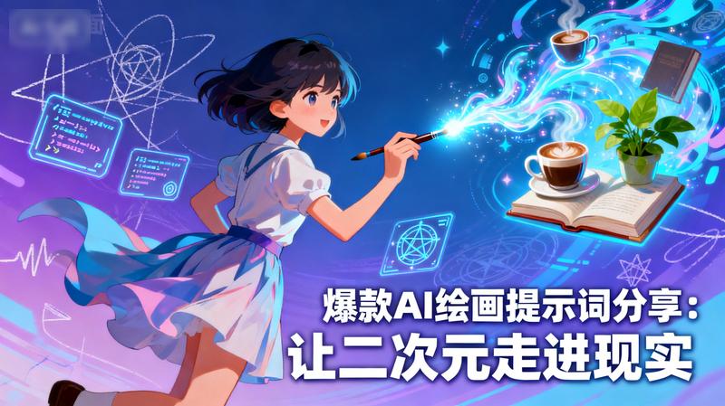 爆款AI绘画提示词分享：让二次元走进现实