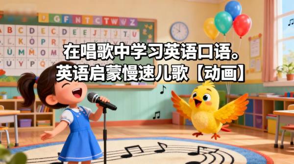 在唱歌中学习英语口语。英语启蒙慢速儿歌【动画】