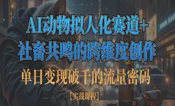 AI动物拟人化赛道-原创