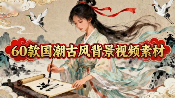 视频素材-60款国潮古风背景视频素材