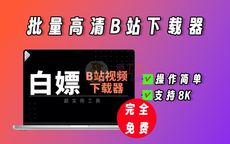 B站视频最新下载器，使用简单，支持批量。