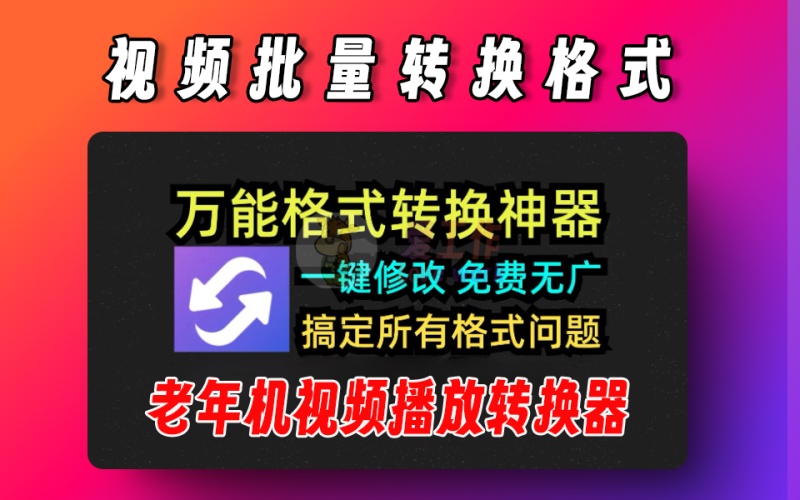 老年机视频播放器格式转换工具，支持批量转、支持刻录等功能，mp4转mp3