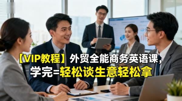 【VIP教程】外贸全能商务英语课，学完=轻松谈生意轻松拿