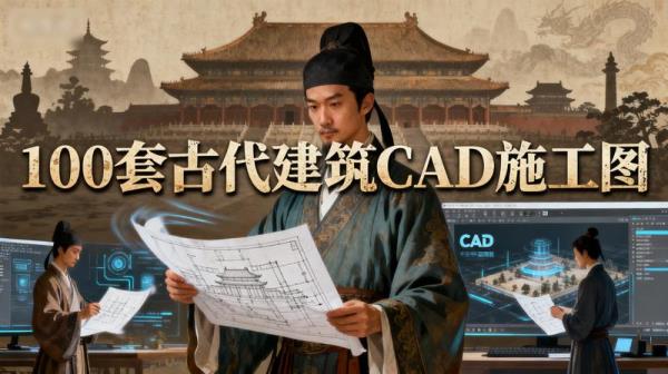100套古代建筑CAD施工图