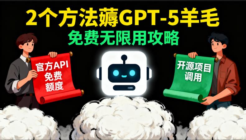 2 个免费无限薅羊毛方法： OpenAI 发布 GPT-5 ！