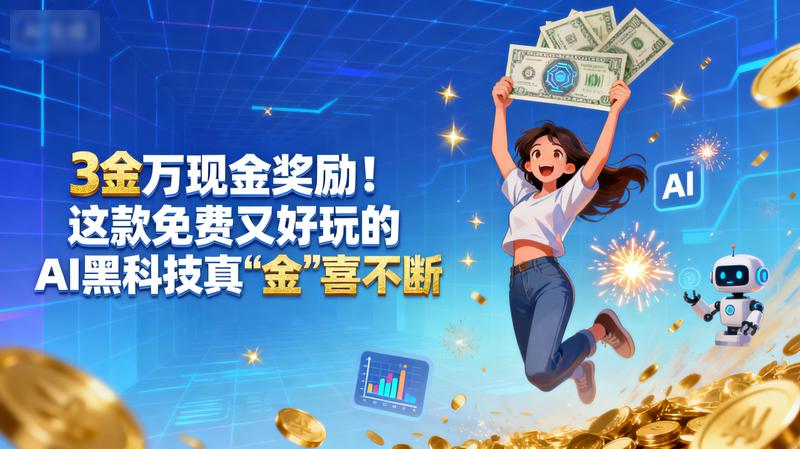 30万现金奖励！这款免费又好玩的AI黑科技真“金”喜不断