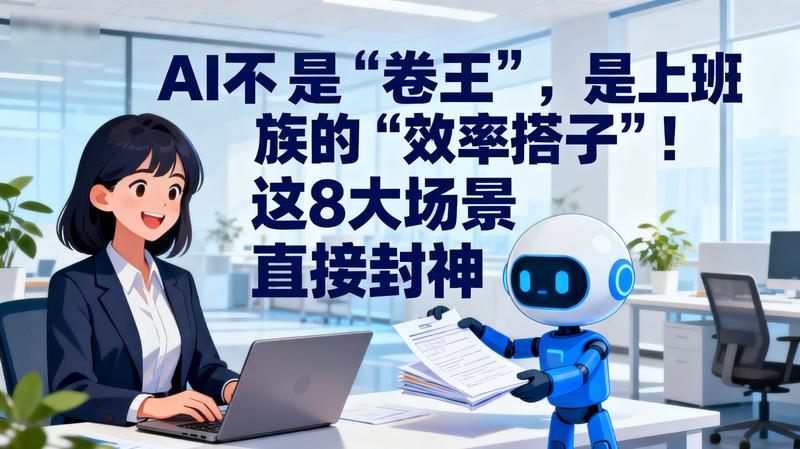 AI不是“卷王”，是上班族的“效率搭子”！这8大场景直接封神
