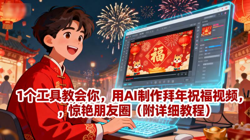 1个工具教会你，用AI制作拜年祝福视频，惊艳朋友圈（附详细教程）