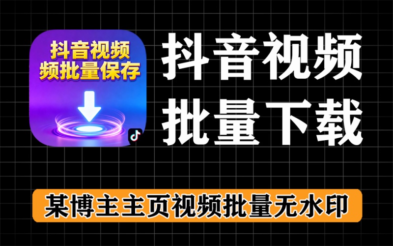 抖音某博主主页视频批量下载，致辞导出excel数据，超强，完全免费