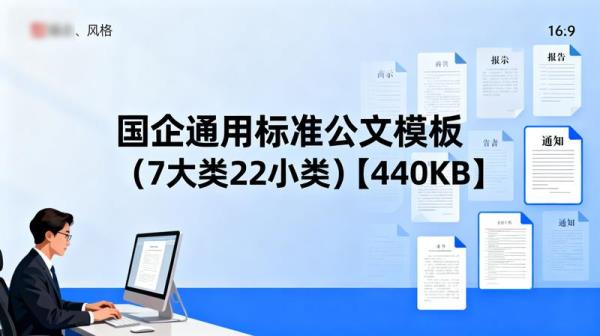 国企通用标准公文模板（7 大类 22 小类）【440KB】
