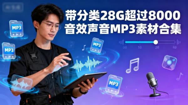 带分类28G超过8000音效声音MP3素材合集