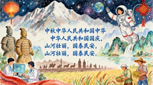 中秋国庆手抄报