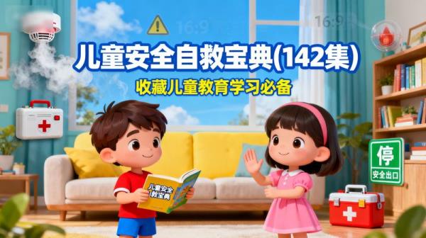 儿童安全自救宝典(142集)收藏儿童教育学习必备