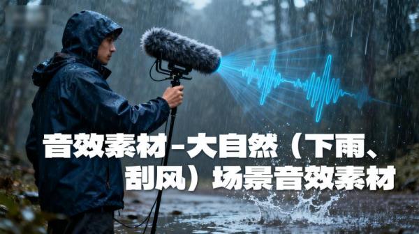 音效素材-大自然（下雨、刮风）场景音效素材