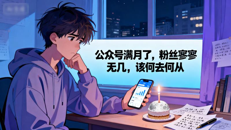 公众号满月了，粉丝寥寥无几，该何去何从。