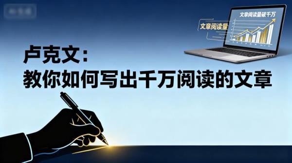 卢克文：教你如何写出千万阅读的文章
