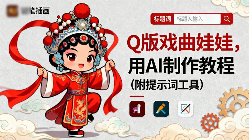 Q版戏曲娃娃，用AI制作教程（附提示词工具）